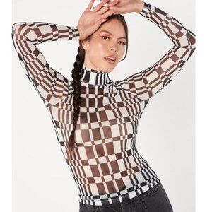 **SOLD** Nwot Tuesday of California Agnes Mesh Mockneck Longsleeve Shirt